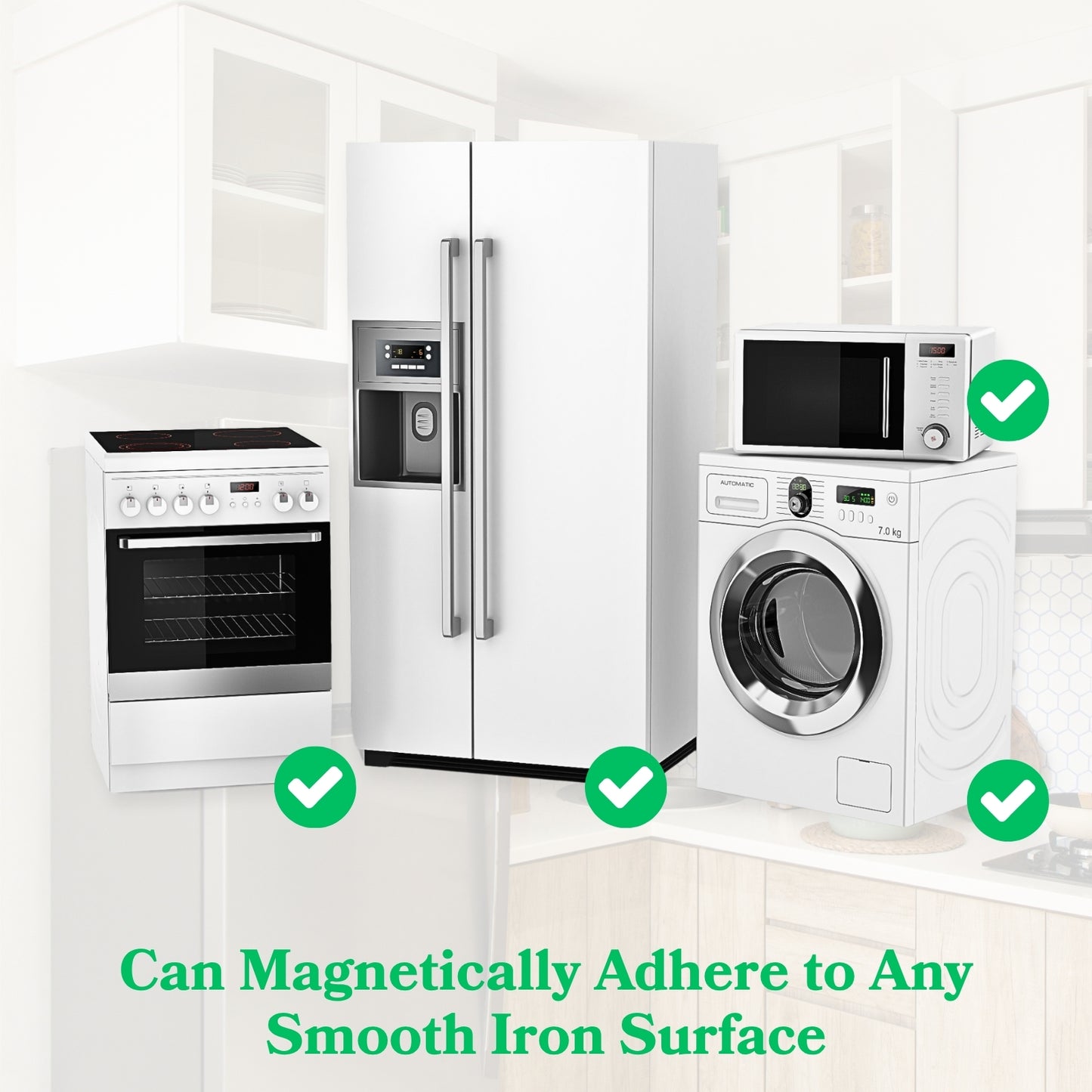 5-Pack Magnetic Spice Rack for Refrigerator, Heavy Duty Magnetic Shelf for Fridge Set with Paper Towel Holder, Utensils Racks & Hook Rail, Home Kitchen Laundry Room RV Storage Organization- Black