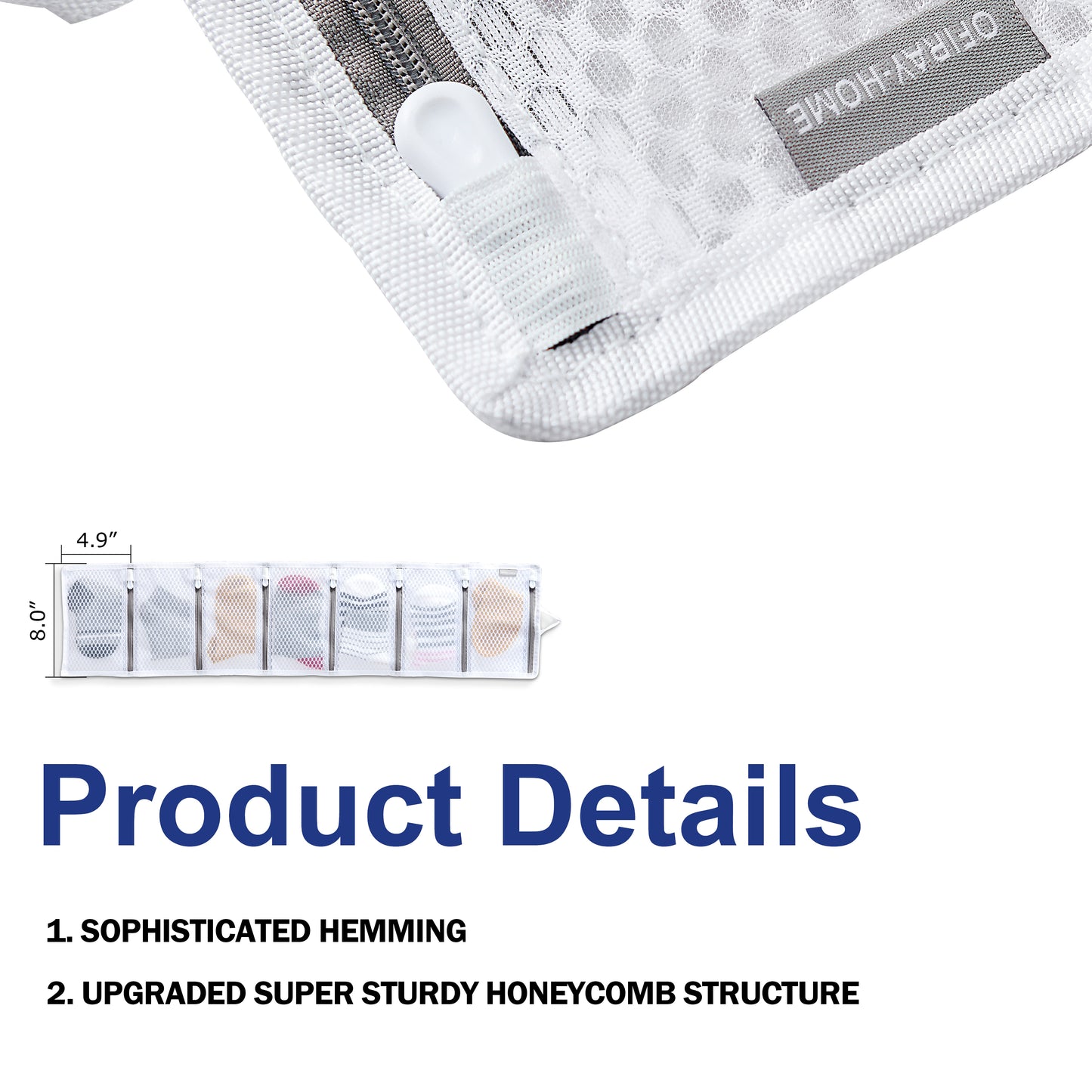 Sock Laundry Bags, Socks Organizer Mesh Storage Hanger, for Washing Drying & Storing Paired without Sock Clips, No Sorting or Matching, for Stockings Gloves Panties Tie Headband Silk Scarf Bandana Balaclava, 14 Pockets