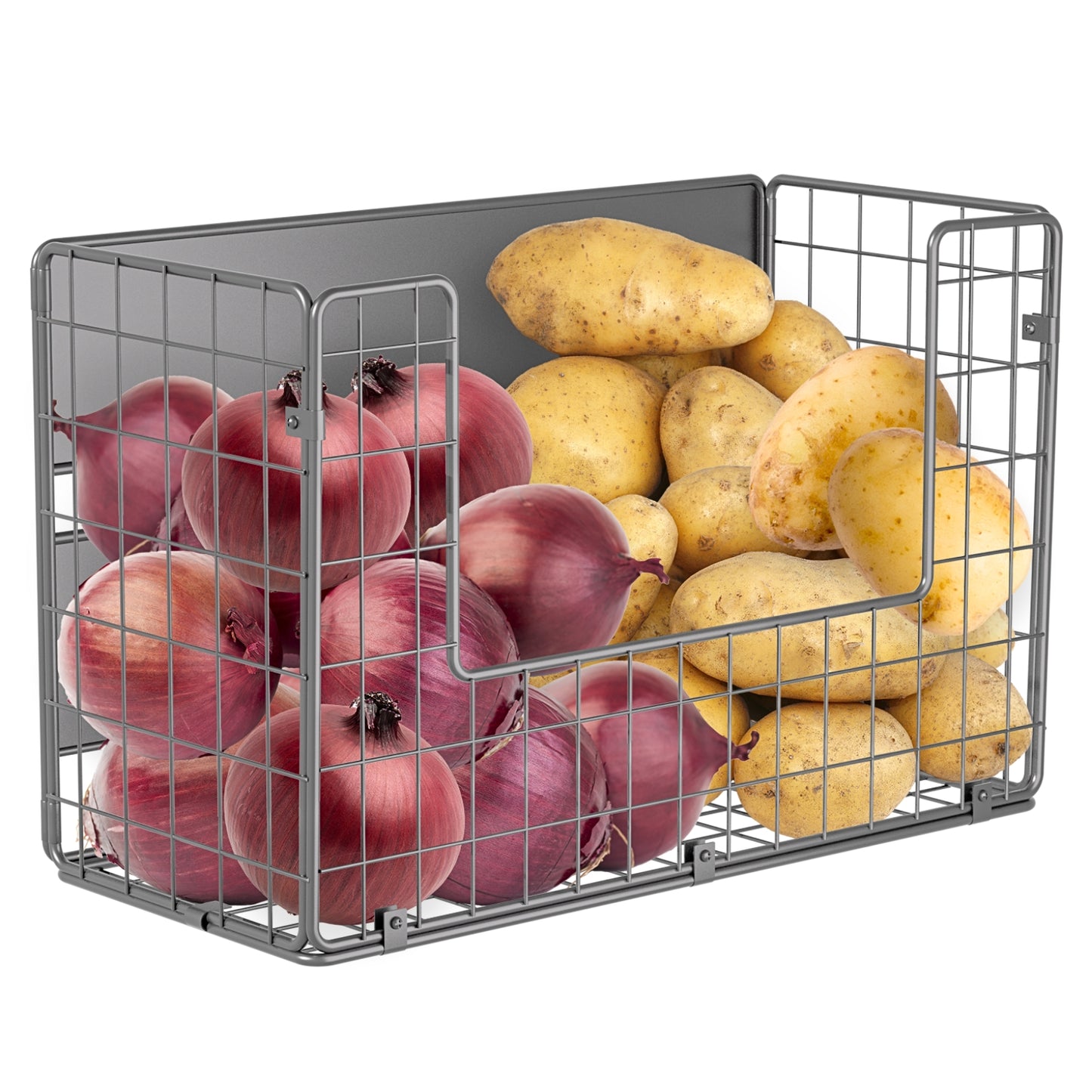 Magnetic Shelf for Fridge Fruit Potato & Onion Storage Bins Pantry Organizers & Storage Large Container Magnetic Basket for Refrigerator  Kitchen Counter, Cabinet, Magnetic Fridge Organizer